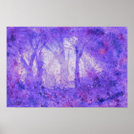 Euphoriga Vilder Vattenfärgutskrift Poster