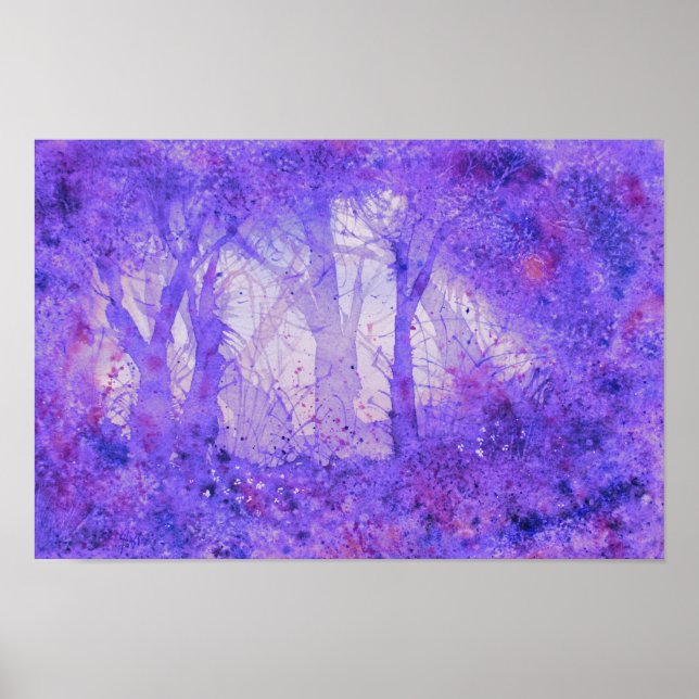 Euphoriga Vilder Vattenfärgutskrift Poster (Framsidan)