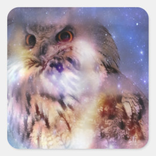 Eurasian Eagle-uggla Stickers Fyrkantigt Klistermärke