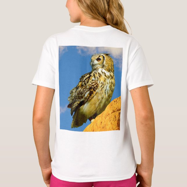 Eurasiansk örn uggla t shirt (Baksida)