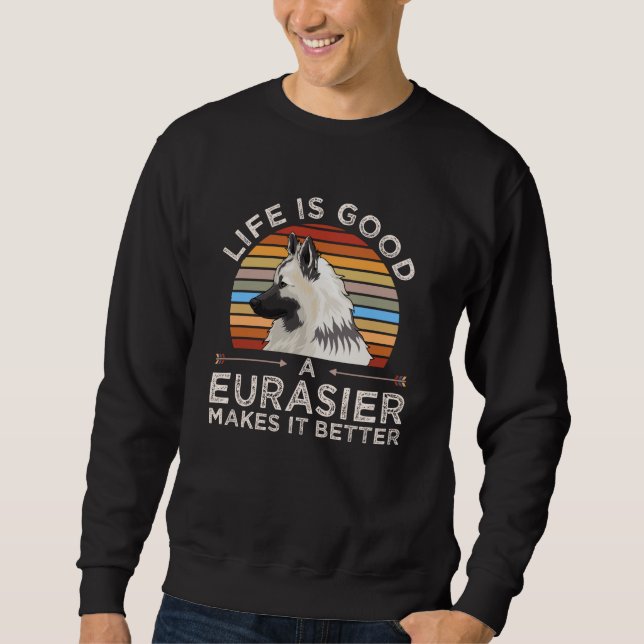 Eurasier Hund Funny Gift Idea Lång Ärmad Tröja (Framsida)