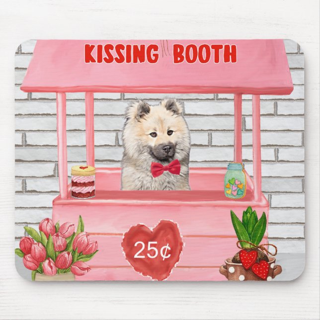 Eurasier Hund Valentindagen Kissing Booth Musmatta (Framsidan)