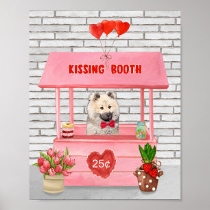 Eurasier Hund Valentindagen Kissing Booth Poster