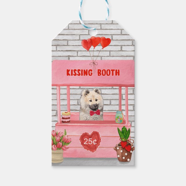 Eurasier Hund Valentindagen Kissing Booth Presentetikett (Framsidan)