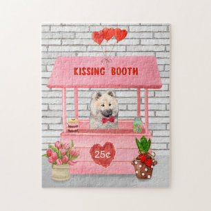Eurasier Hund Valentindagen Kissing Booth Pussel