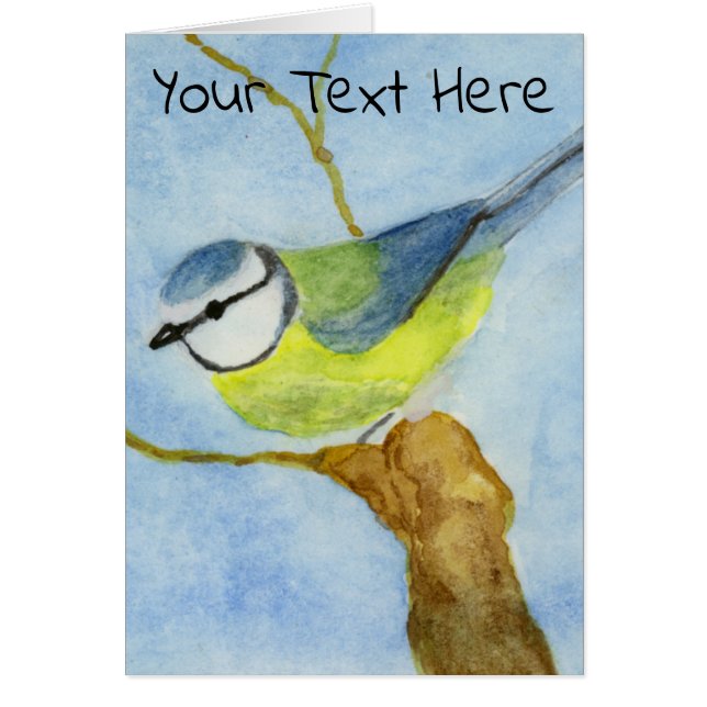 Eurasion Blue Tit Hälsningskort (Framsidan)