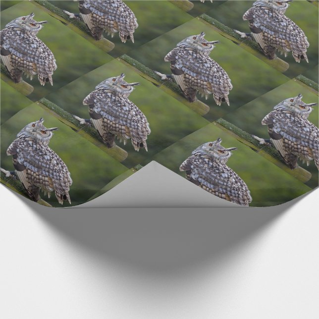 Eurasisk Berguv Inpackningspapper Presentpapper (Hörn)