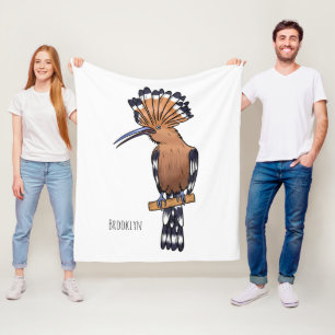 Eurasisk härgulta fågel tecknad illustration fleecefilt