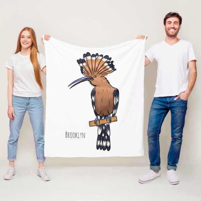 Eurasisk härgulta fågel tecknad illustration  fleecefilt (På plats)