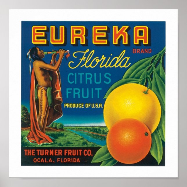 Eureka Brand Florida Citrus Fruit Poster (Framsidan)