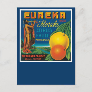 Eureka Brand Florida Citrus Fruit Vykort