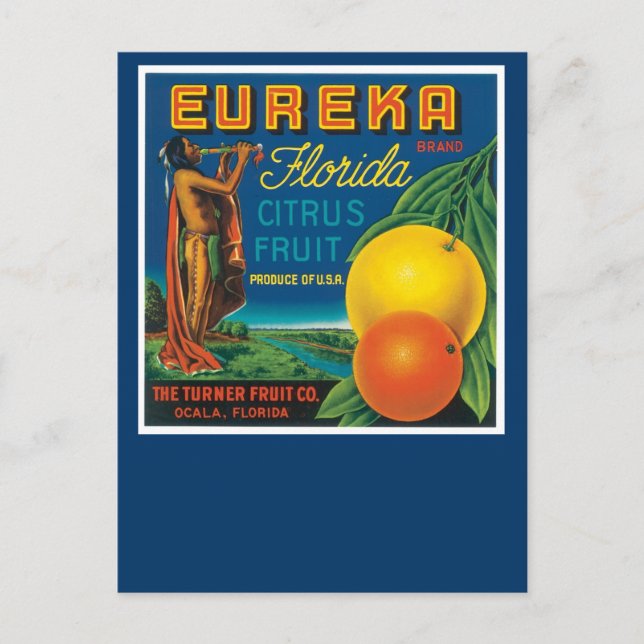 Eureka Brand Florida Citrus Fruit Vykort (Framsida)
