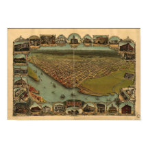 Eureka California 1902 Panoramic Karta