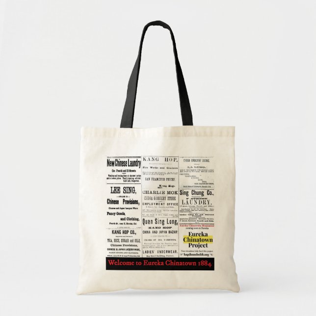 Eureka Chinatown 1884 tote bag Tygkasse (Framsidan)