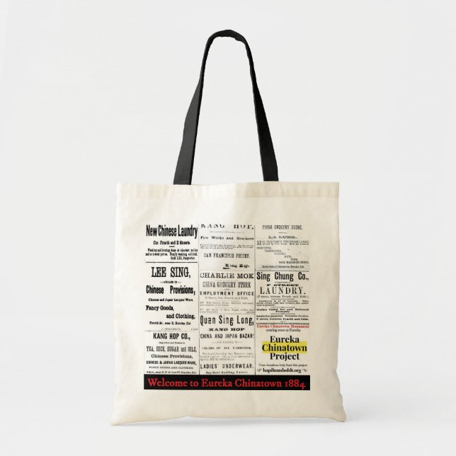 Eureka Chinatown 1884 tote bag Tygkasse (Framsidan)