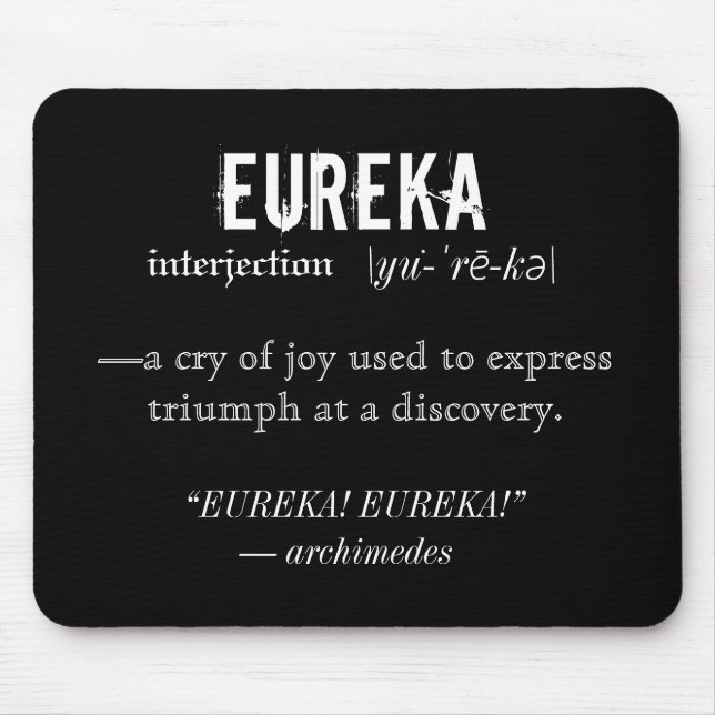 Eureka Definition Archimedes Principle Science Musmatta (Framsidan)