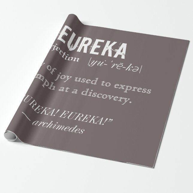 Eureka Definition Archimedes Principle Science Presentpapper (Utrullad)
