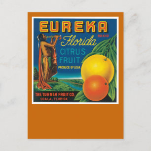 Eureka Florida Citrus Fruit Vykort