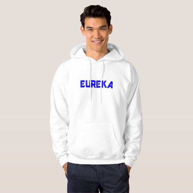 😜 Eureka-Funny Coola Exclamation Manar Pullover Hoodie (Hel framsida)