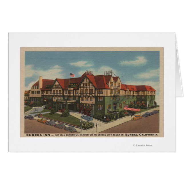 Eureka Inn Hotel View i Eureka, Kalifornien Hälsningskort (Framsidan Horizontal)