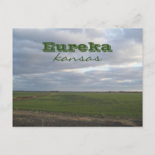 Eureka, Kansas Travel Prairie Landscape Vykort
