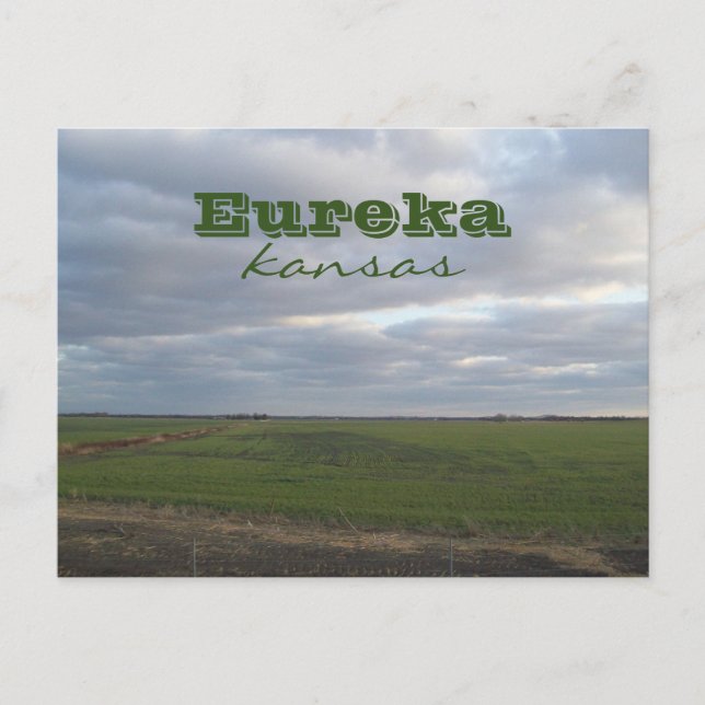 Eureka, Kansas Travel Prairie Landscape Vykort (Framsida)