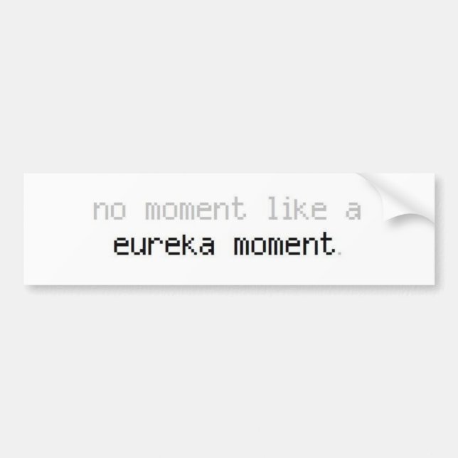 Eureka ögonblicksBumber klistermärke (Framsidan)