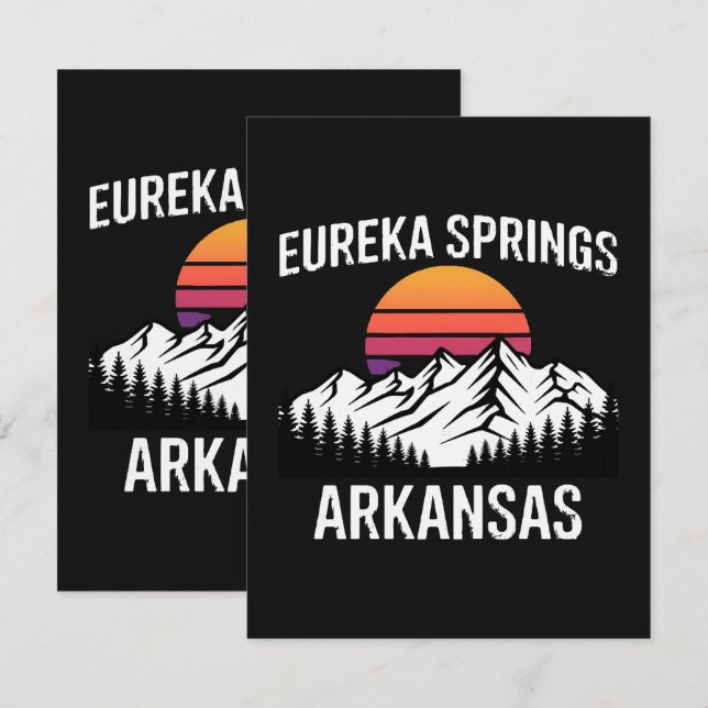Eureka Springs Kort (Fram/baksida)