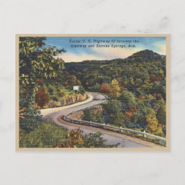 Eureka Vår Arkansas vintage Highway Scene Vykort