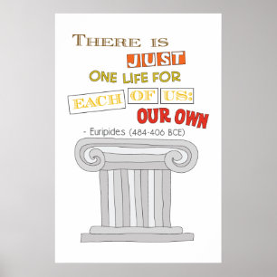 Euripides precis ett liv poster
