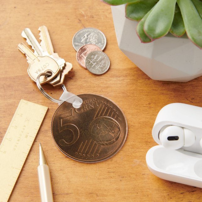Euro 5-centermynten nyckelring (Skrivbord)