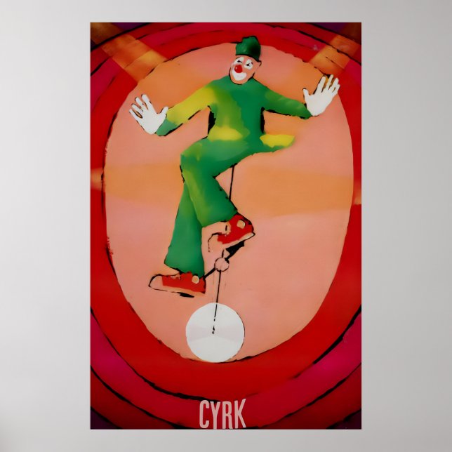 Euro Circ Vintage Attraktion Postertryck 1 Poster (Framsidan)