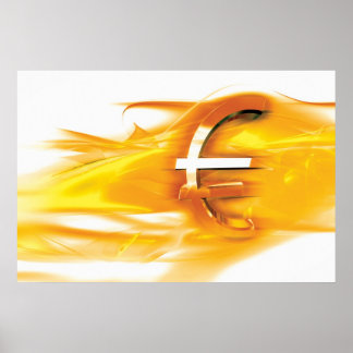 Euro guld-symbol poster