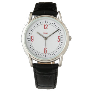 Euro Moderne 1 Red Designer Watch Armbandsur