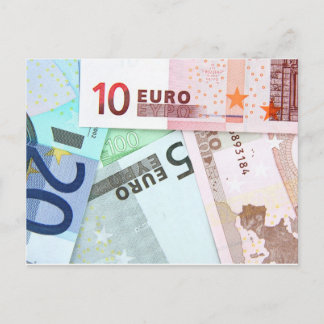 Euro-pengar Vykort