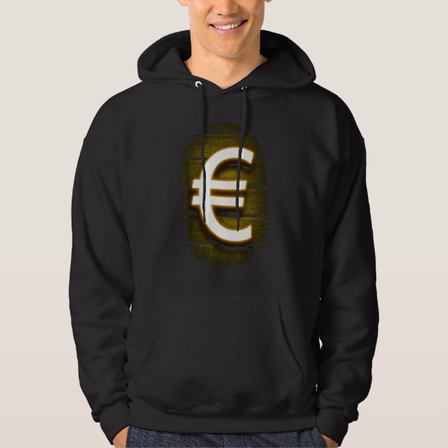 Euro Symbol Grafik Hoodie (Framsida)