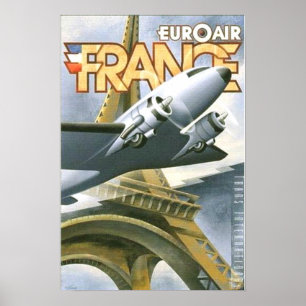 Euroair Frankrike Poster
