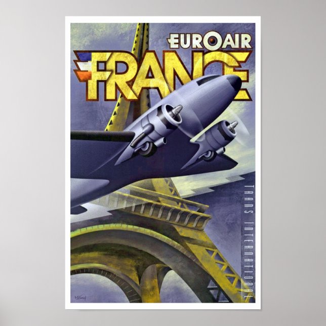 Euroair ~ Frankrike Poster (Framsidan)