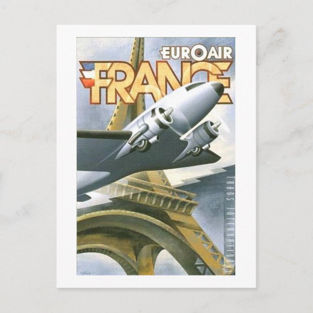 Euroair Frankrike Vykort (Framsida)
