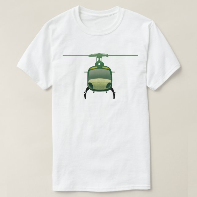 Eurocopter AS350 Helicopter Art Illustration T Shirt (Design framsida)