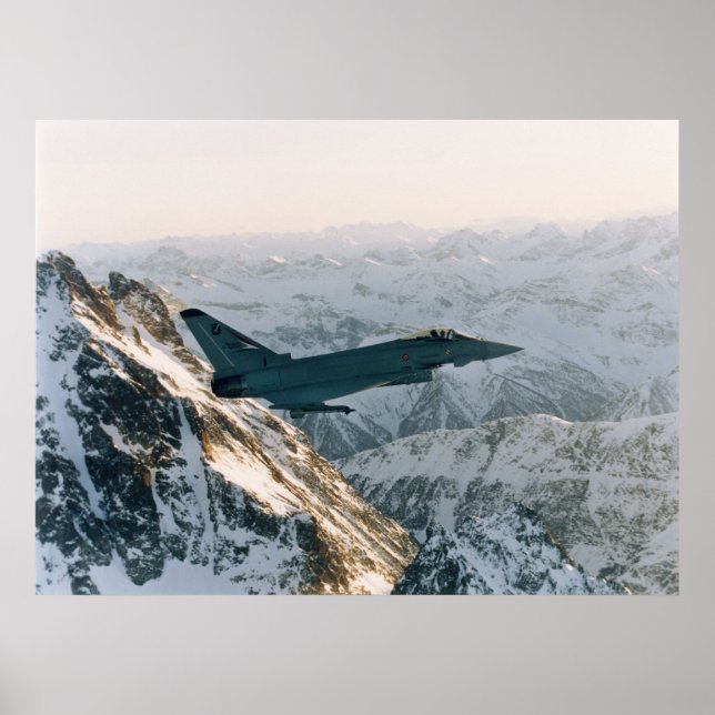 Eurofighter mellan bergen poster (Framsidan)