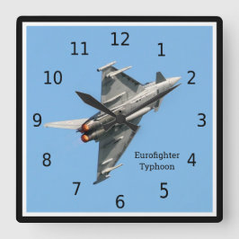 Eurofighter Typhoon Military flygplan, personlig Fyrkantig Klocka