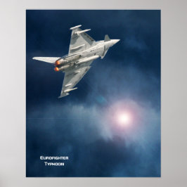 Eurofighter Typhoon och en mörk, dramatisk himlar Poster