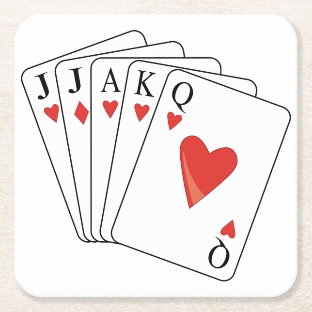 Eurojusts spelkort underlägg papper kvadrat (Framsidan)