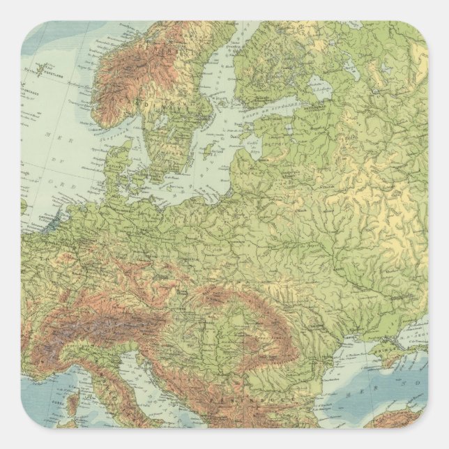 Europa 18 fyrkantigt klistermärke (Framsida)