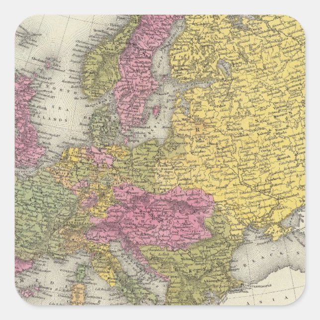 Europa 29 fyrkantigt klistermärke (Framsida)