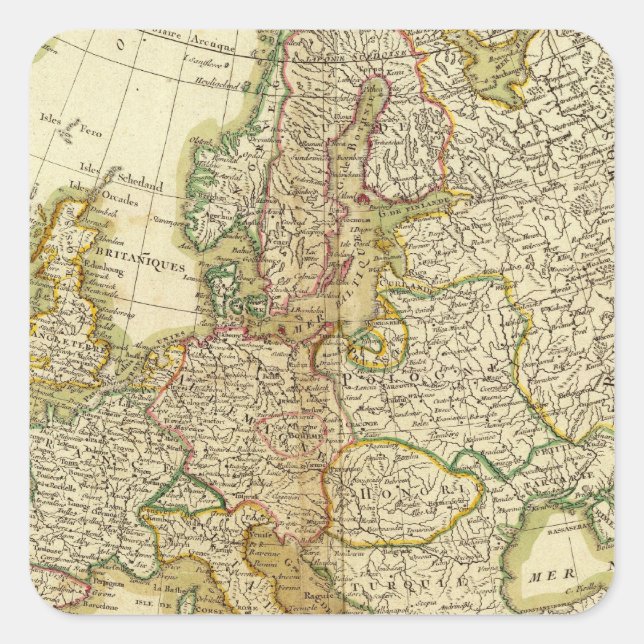 Europa 35 fyrkantigt klistermärke (Framsida)