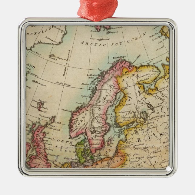 Europa 3 julgransprydnad metall (Framsidan)