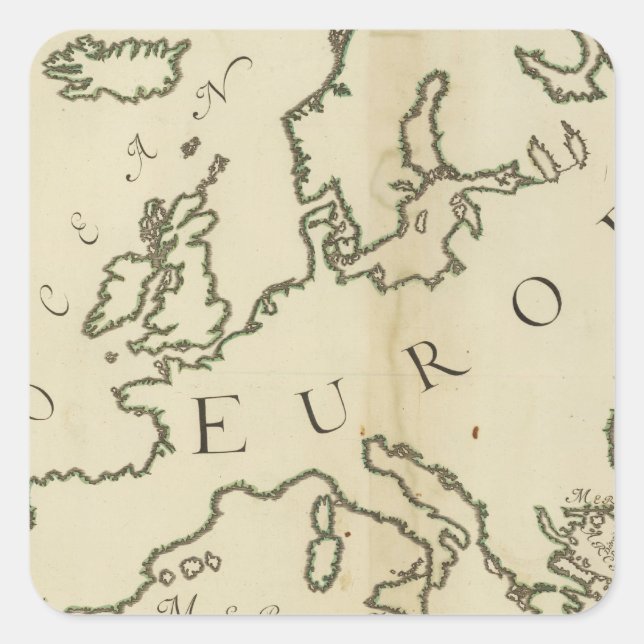 Europa 44 fyrkantigt klistermärke (Framsida)