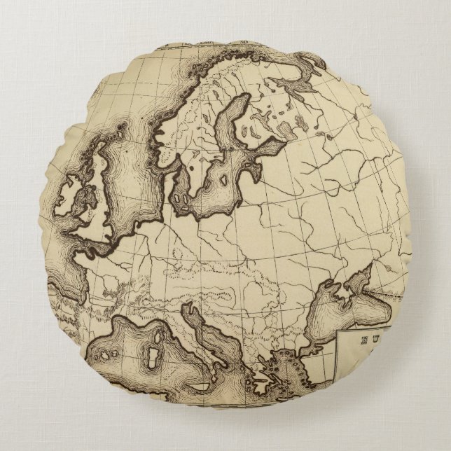 Europa 45 rund kudde (Framsidan)